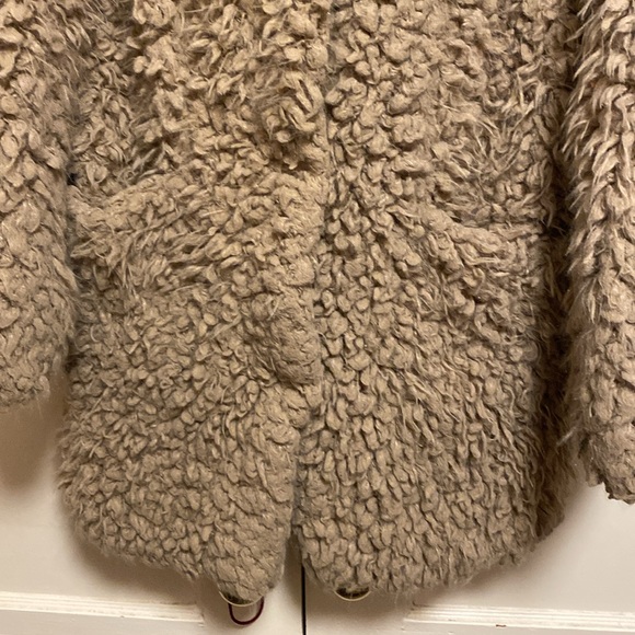 Zara Basic Outerwear Small Texture Coat With Hood Color Mink - Picture 7 of 13